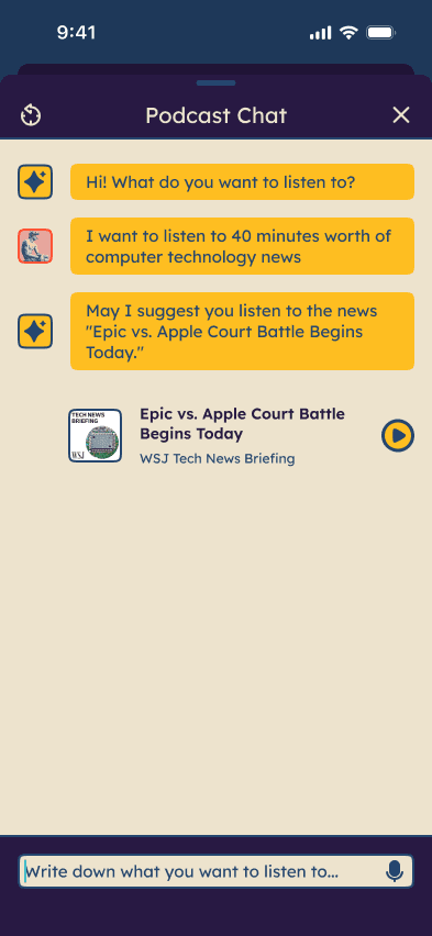 Podcast discovery conversation concept