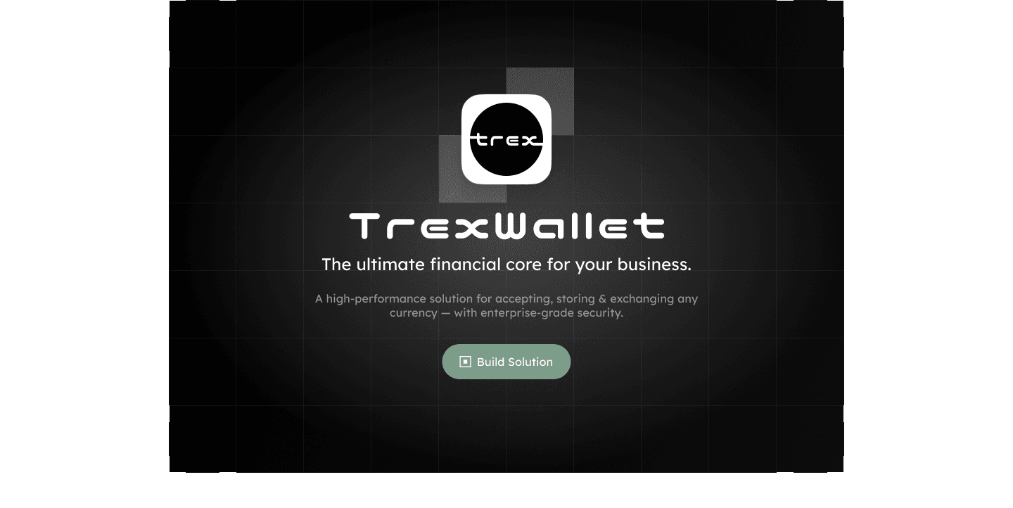 Trex Wallet website design